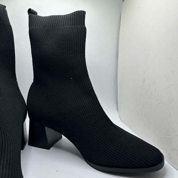 CUSHIONAIRE Women's Stretch boot +Memory Foam 8.5 BLACK - Picture 6 of 7